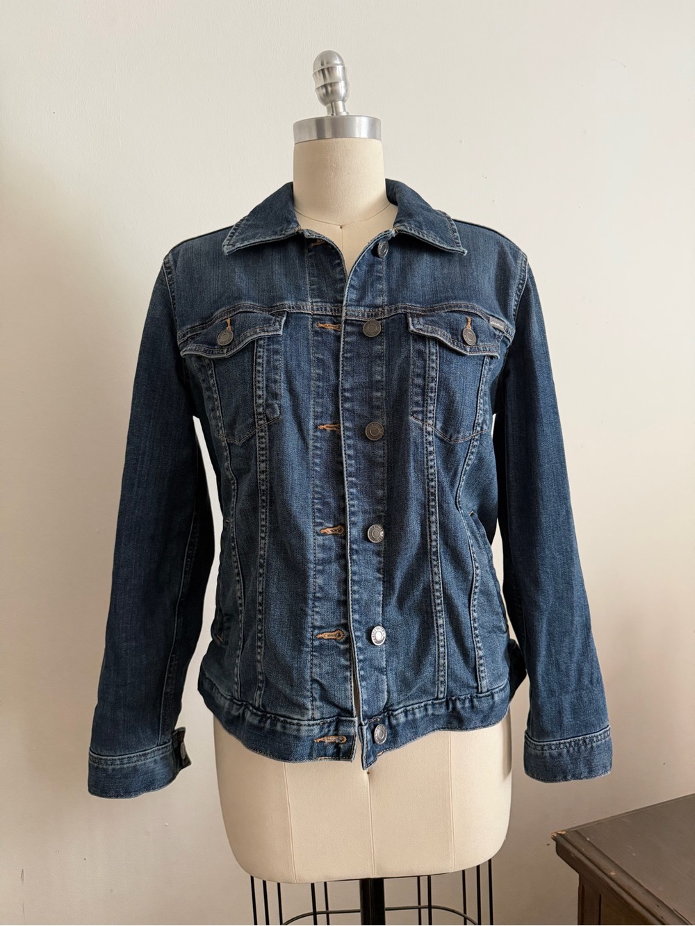 Eddie Bauer Dark Blue Denim Jean Jacket